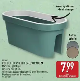 ALDI BELAVIⓇ Pot de fleurs pour balustrade offre