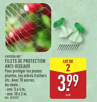 ALDI GARDENLINE® Filets de protection anti-oiseaux offre