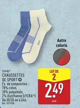 ALDI CRANE® Chaussettes de sport offre