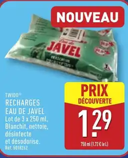 ALDI TWIDO Recharges eau de javel offre