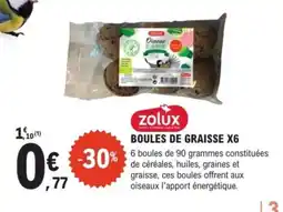 E.Leclerc Brico ZOLUK Boules de graisse x6 offre