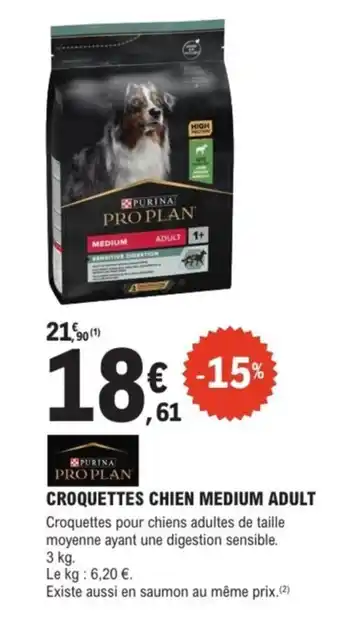 E.Leclerc Brico PURINA PRO PLAN Croquettes chien medium adult offre