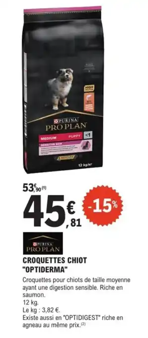 E.Leclerc Brico PURINA PROPLAN Croquettes chiot "optiderma" offre