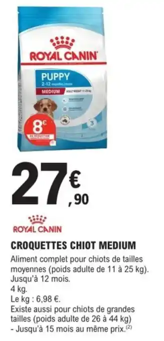 E.Leclerc Brico ROYAL CANIN Croquettes chiot medium offre