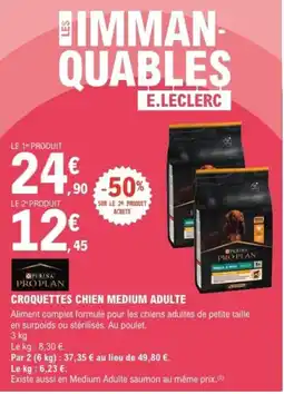 E.Leclerc Brico PURINA PRO PLAN Croquettes chien medium adulte offre