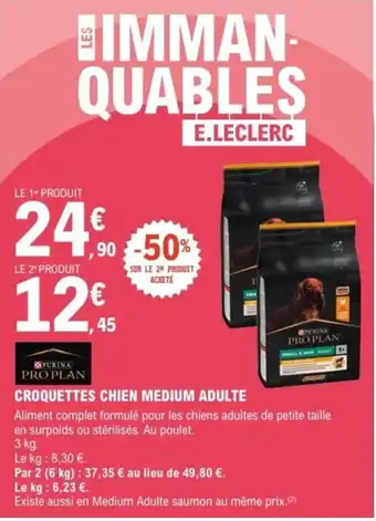 E.Leclerc Brico PURINA PRO PLAN Croquettes chien medium adulte offre