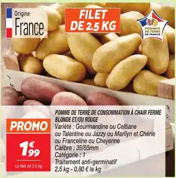 Netto Pomme de terre de consommation à chair ferme blonde et/ou rouge offre