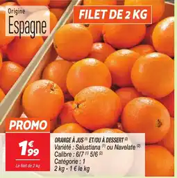 Netto Orange à jus et/ou à dessert offre