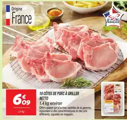 Netto NETTO 10 côtes de porc à griller offre