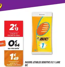 Netto BIC Rasoirs jetables sensitive x121 lame offre