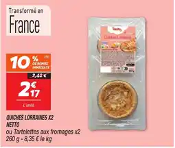 Netto NETTO Quiches lorraines x2 offre