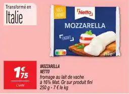 Netto NETTO Mozzarella offre