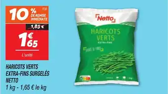 Netto NETTO Haricots verts extra-fins surgelés offre