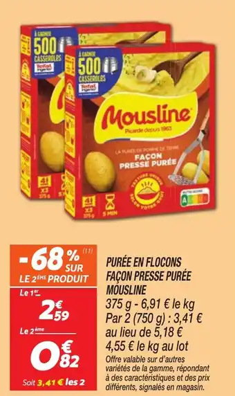 Netto MOUSLINE Purée en flocons façon presse purée offre