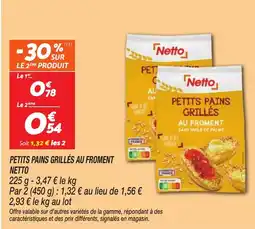 Netto NETTO Petits pains grillés au froment offre