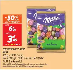 Netto MILKA Petits œufs mix 5 goûts offre