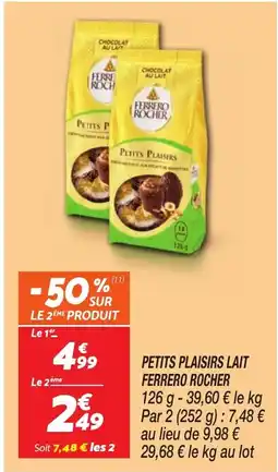 Netto FERRERO ROCHER Petits plaisirs lait offre