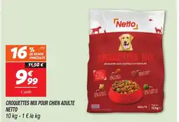 Netto NETTO Croquettes mix pour chien adulte offre