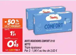 Netto NETTO Boite mouchoirs confort x110 offre