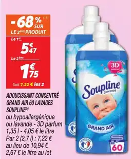 Netto SOUPLINE Adoucissant concentré grand air 60 lavages offre