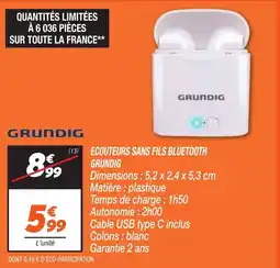 Netto GRUNDIG Ecouteurs sans fils bluetooth offre