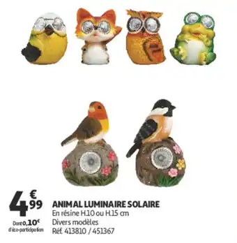 Auchan Animal luminaire solaire offre