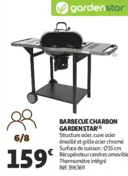 Auchan Barbecue charbon gardenstar offre