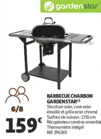 Auchan Barbecue charbon gardenstar offre