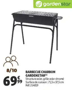 Auchan Barbecue charbon gardenstar offre