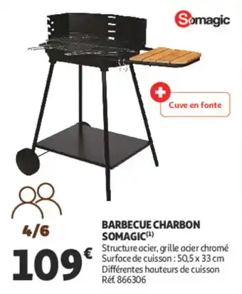 Auchan Barbecue charbon somagic offre