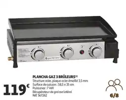 Auchan Plancha gaz 3 brûleurs offre