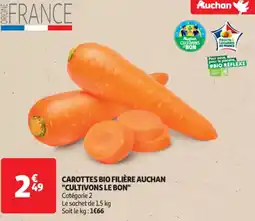 Auchan Supermarché Carottes bio filière auchan offre