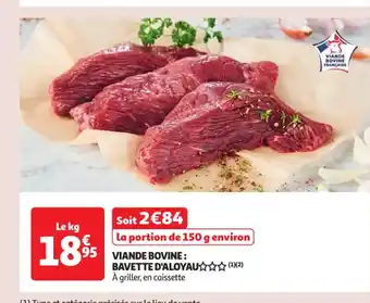Auchan Supermarché Viande bovine bavette d'aloyau offre