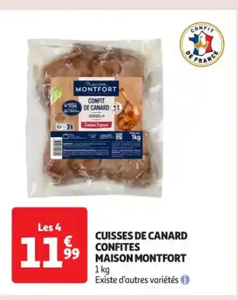 Auchan Supermarché MAISON MONTFORT Cuisses de canard confites offre