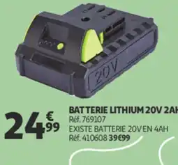 Auchan Batterie lithium 20v 2ah offre