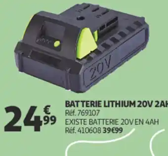 Auchan Batterie lithium 20v 2ah offre