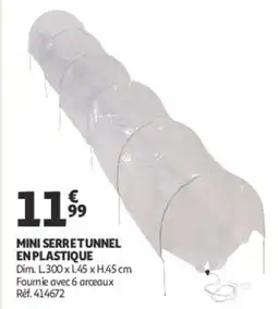 Auchan Mini serretunnel en plastique offre