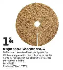 Auchan Disque de paillage coco offre