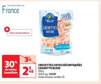 Auchan Supermarché Crevettes cuites décortiquées offre