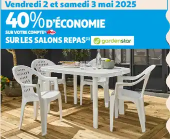 Auchan Sur les salons repas gardenstar offre