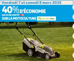 Auchan Sur la motoculture gardenstar offre