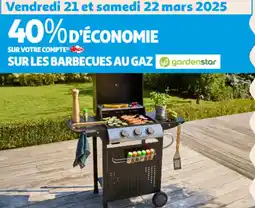 Auchan Sur les barbecues au gaz gardenstar offre