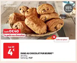 Auchan Supermarché Pains au chocolat pur beurre offre