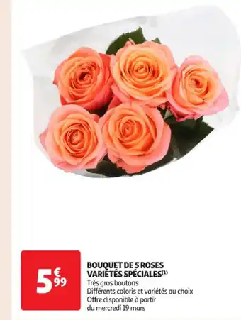 Auchan Supermarché Bouquet de 5 roses offre