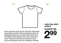 Zeeman Notre tee-shirt enfant offre