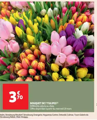 Auchan Supermarché Bouquet de 7 tulipes offre