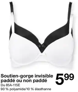 Zeeman Soutien-gorge invisible paddé ou non paddé offre