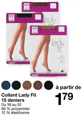 Zeeman Collant Lady Fit 15 deniers offre