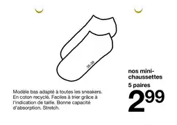 Zeeman Nos mini- chaussettes offre