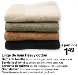 Zeeman Linge de bain Heavy cotton offre